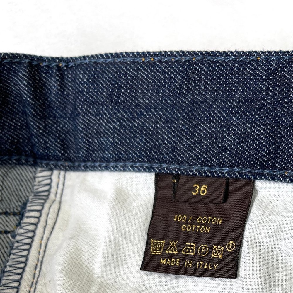 Auc Louis Vuitton Toile denim straight leg jeans - Picture 10 of 15